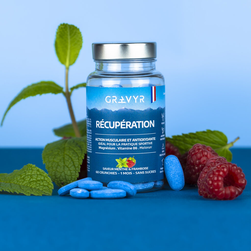 Crunchies récupération, complément alimentaires à croquer sans sucres et avec du magnésium